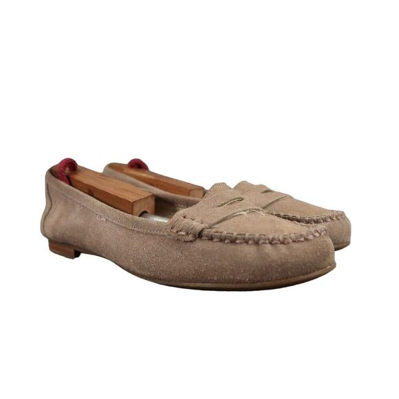 Michael Kors Shoes Womens 6.5 Loafer Leather Moccasin Slip On Fashion Career Tan - Picture 1 of 14
